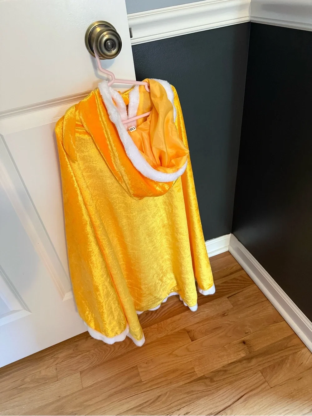 Disney Belle Princess Gold Hooded Cape Costume Accessory 5/6